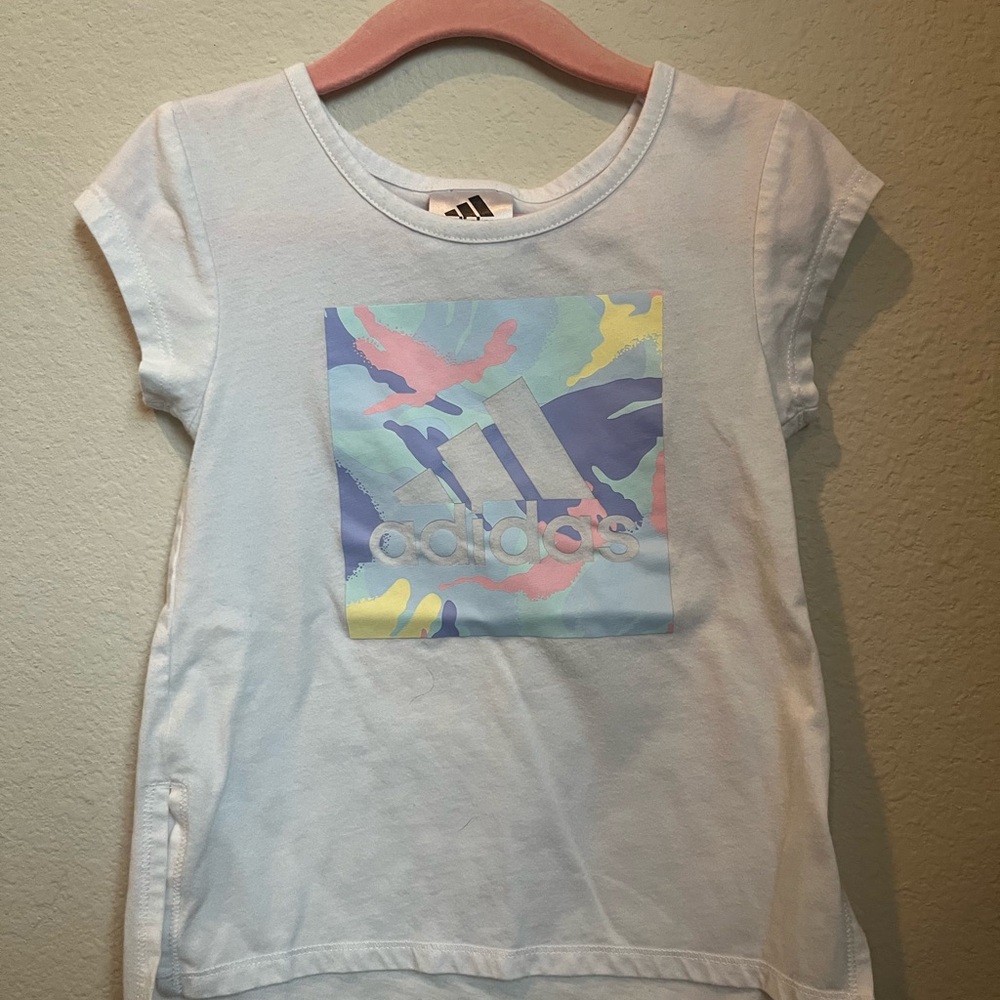 Adidas Kids White Graphic T-Shirt